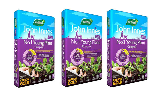 John Innes Peat Free No.1 Young Plant Compost 28L Pack of 3