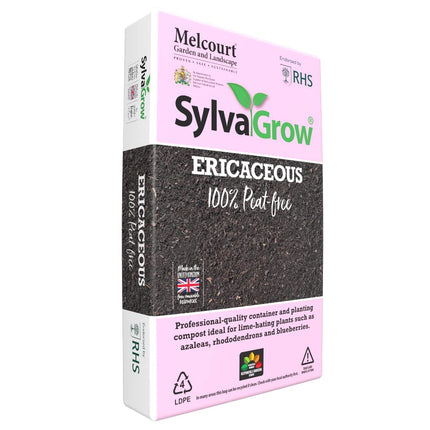 RHS Endorsed Melcourt Sylvagrow Peat Free Ericaceous Garden Compost 40lt