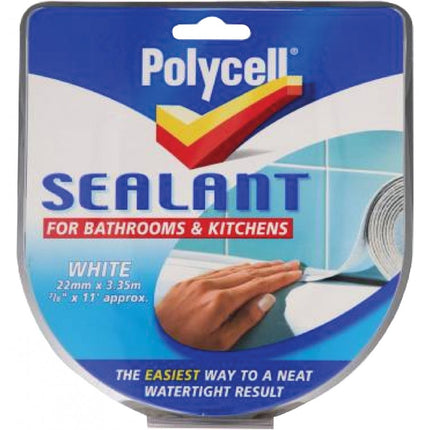 Polycell Sealant Strip Bathroom & Kitchen - White 22mm