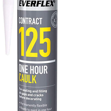 (12 Pack) EverBuild Everflex 125 Brown One Hour Decorators Caulk 300ml