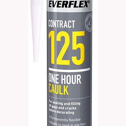 (12 Pack) EverBuild Everflex 125 Brown One Hour Decorators Caulk 300ml