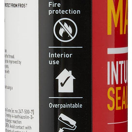 Everbuild Everflex Fire Mate Intumescent Acrylic Sealant – Fast Curing – Permanently Flexible – Fire Resistant – White – 295ml