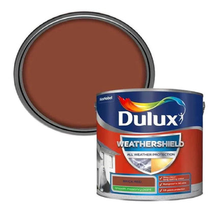 Weather Shield All Weather Protection Dulux Smooth Paint Brick Red 2.5L