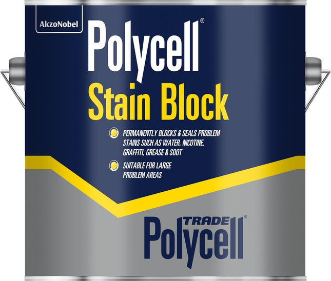 POLYCELL STAIN BLOCK PERMANENTLY BLOCKS & SEALS STAINS LIKE GREASE 2.5L