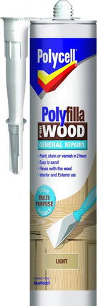 Polycell Polyfilla Wood General Repair 480gm Light Cartridge