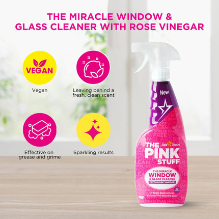 Stardrops - The Pink Stuff - The Miracle Window and Glass Cleaner Spray- 25.36 Fl Oz 10-Pack Full Case