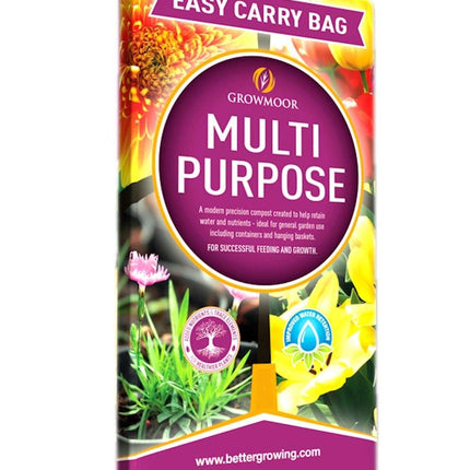 GROWMOOR 10 Litre Multi Purpose Enhanced Compost Bag with Added Nutrients (2 Bags)