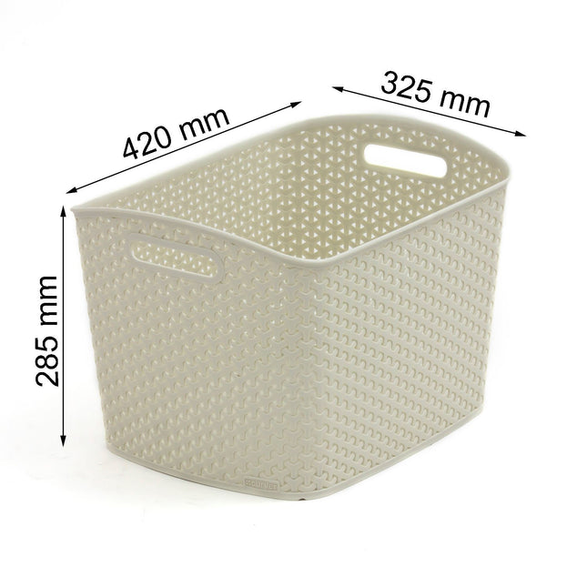 CURVER My Style-Emily Basket, Rattan, Cream, 35 x 25 x 10 cm