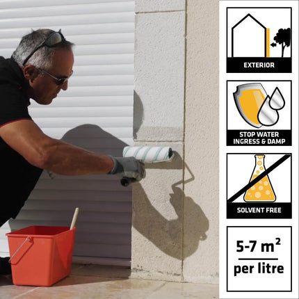 Everbuild 402 Water Seal – High Performance – Long Lasting Protection From Water Damage – Solvent-Free Formula – Water Repellant – 5 Litre
