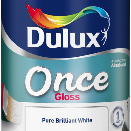 Dulux Once Gloss 1.25L Pure Brilliant White (301023)