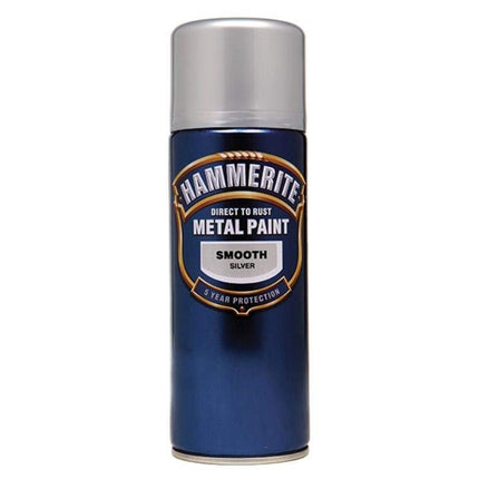 Hammerite Smooth Finish Aerosol Silver 400ml