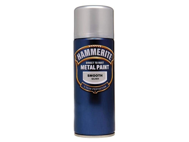 Hammerite Smooth Finish Aerosol Silver 400ml