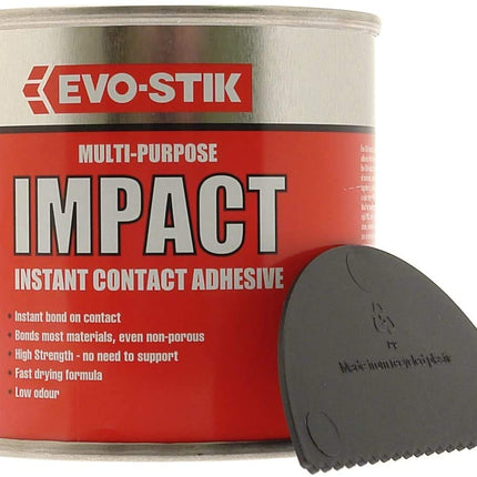 3 x Evo-stik Impact Adhesive 500ml Multi Purpose Instant Contact Glue evostik