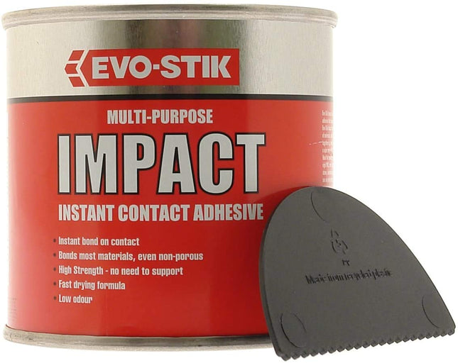 3 x Evo-stik Impact Adhesive 500ml Multi Purpose Instant Contact Glue evostik