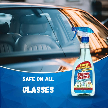 151 Products 3 x 500ml Elbow Grease Glass Cleaner With Vinegar Super Shine Streak Free Cleaning