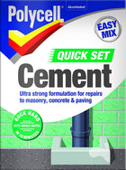 2XQuick Set Cement Polyfilla, 2 kg - Grey