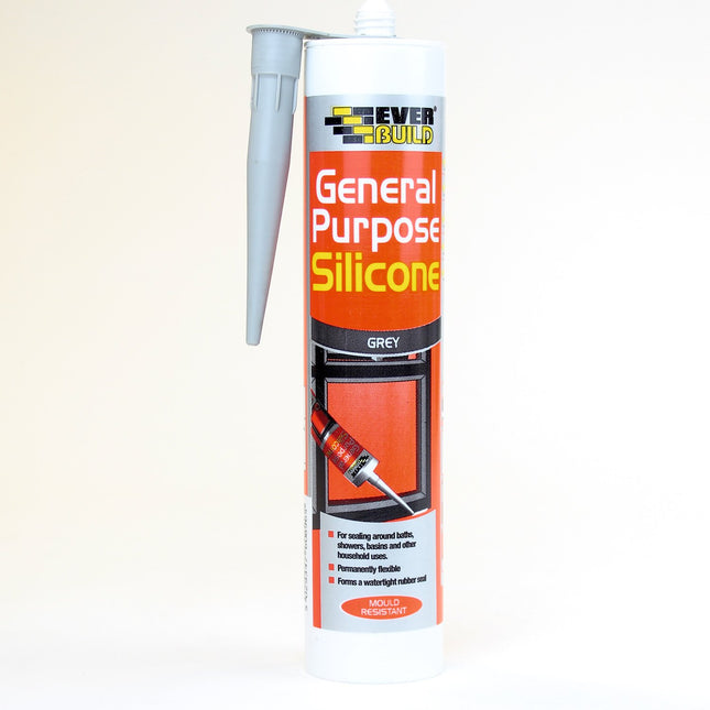 Everbuild General Purpose Silicone - Black - 12 Pack