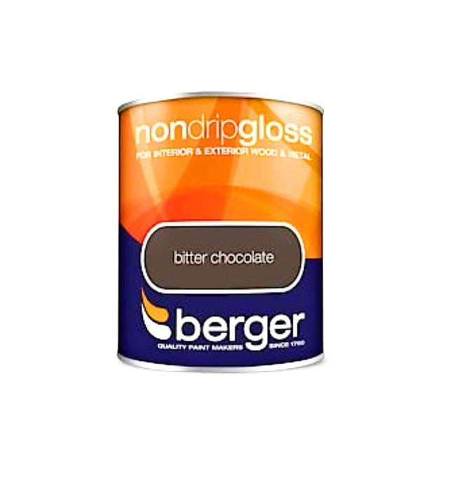 Berger Non Drip Gloss 750ml Bitter Chocolate