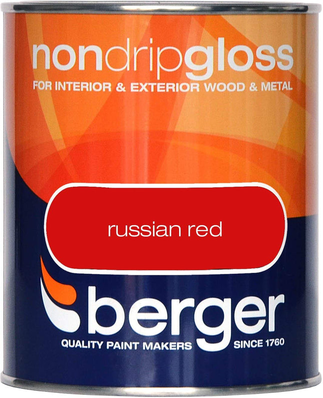 Berger Non Drip Gloss 750ml Russian Red