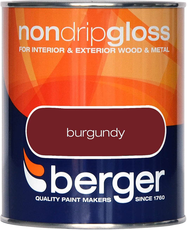 Berger Non Drip Gloss 750ml Burgundy (306024)