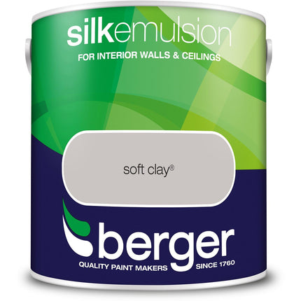 Berger Silk Emulsion Paint, Soft Clay, 2.5L