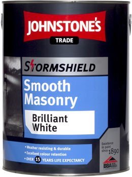 2.5LTR - JOHNSTONES TRADE STORMSHIELD SMOOTH EMULSION BRILLIANT WHITE