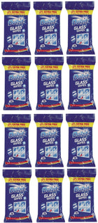 12 x Duzzit Glass Window Mirror Cleaning Wipes Pack Of 50