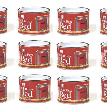 12 x Pillar Box RED Gloss Paint 180ml Non Drip Home DIY For Metal Wood Concrete