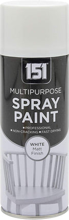 151 Professional White Matt Multipurpose Spray Bike Car Fast Drying 400ml Spray (4)