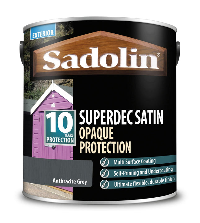 Sadolin Superdec Opaque Wood Protection 2.5 litre - Anthracite Grey