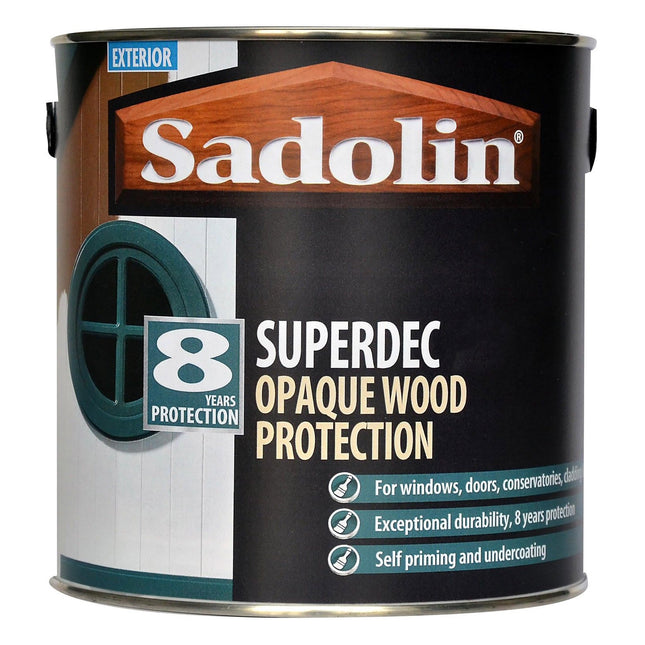 Sadolin Superdec Opaque Wood Protection 5 litre - Super White Gloss