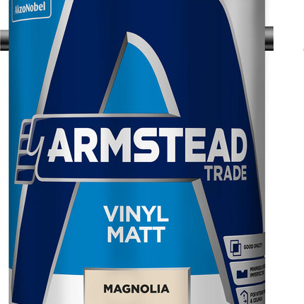 Armstead Trade Vinyl Matt Paint Magnolia 5 litres