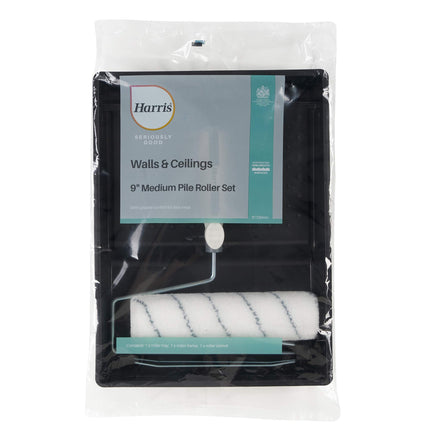 Harris 102012004 Walls & Ceilings Set, 1 x 9" Roller Tray, 1 x 9" Roller Frame, 1 x 9" Roller Sleeve