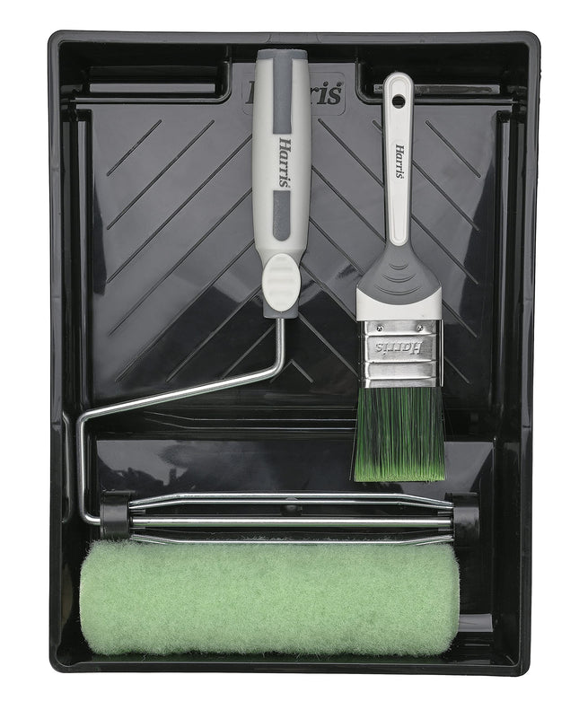 Harris Seriously Good Exterior Woodwork Shed Fence Decking Roller and Brush Kit, 9"