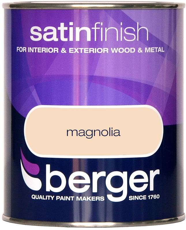 Berger Satin Paint 750ml Magnolia