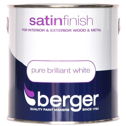 Berger Satin Sheen 2.5lt Brilliant White