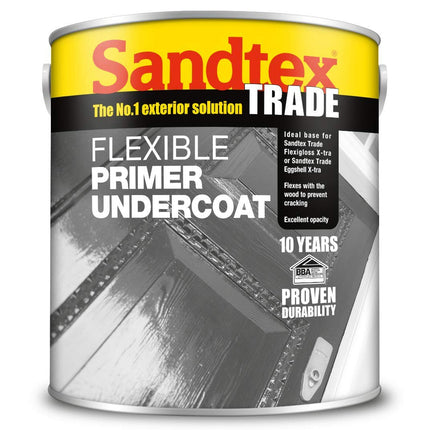 Sandtex Trade Flexible Primer Undercoat 1 litre Charcoal Grey