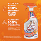 Mr Muscle Bathroom Cleaner, Platinum Antibacterial Bathroom Spray, Mandarin, Pack of 6 (6 x 750ml)