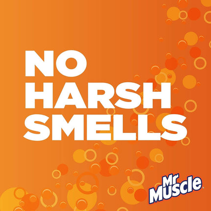 Mr Muscle Bathroom Cleaner, Platinum Antibacterial Bathroom Spray, Mandarin, Pack of 6 (6 x 750ml)