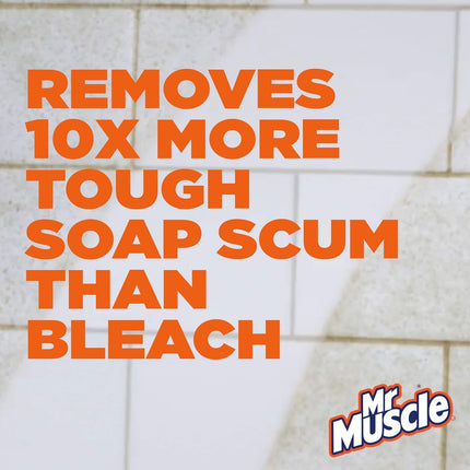 Mr Muscle Bathroom Cleaner, Platinum Antibacterial Bathroom Spray, Mandarin, Pack of 6 (6 x 750ml)