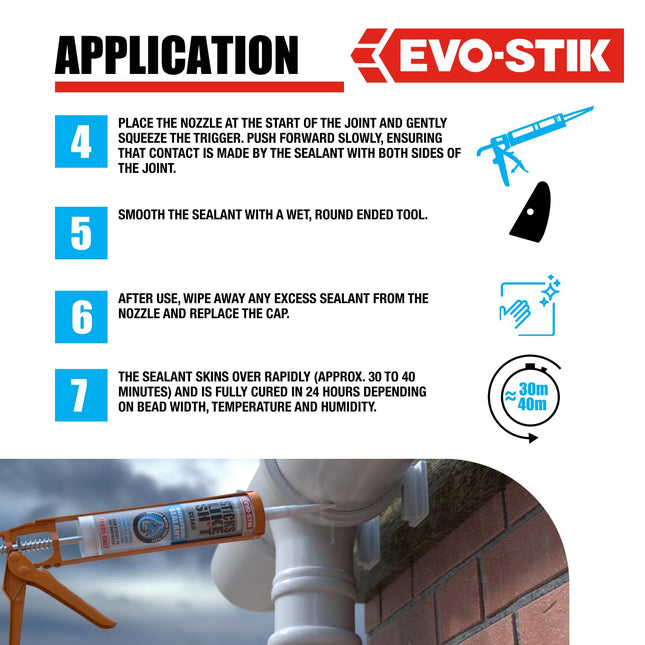 EVO-STIK Sticks Like Sh*t Waterproof Sealant Clear - 290ml - All-Purpose - Mould resistant