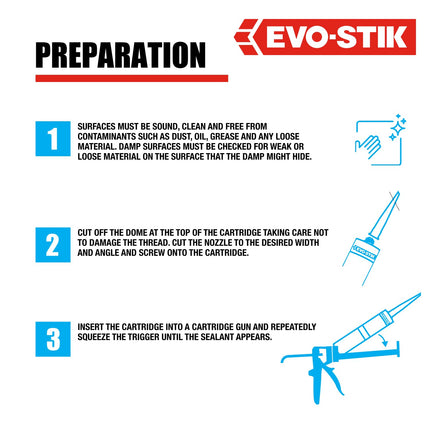 EVO-STIK Sticks Like Sh*t Waterproof Sealant Clear - 290ml - All-Purpose - Mould resistant