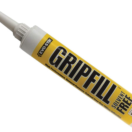 2 x Evo-Stik 30812124 350ml Gripfill Yellow Solvent Free Adhesive Glue EVOGRIP