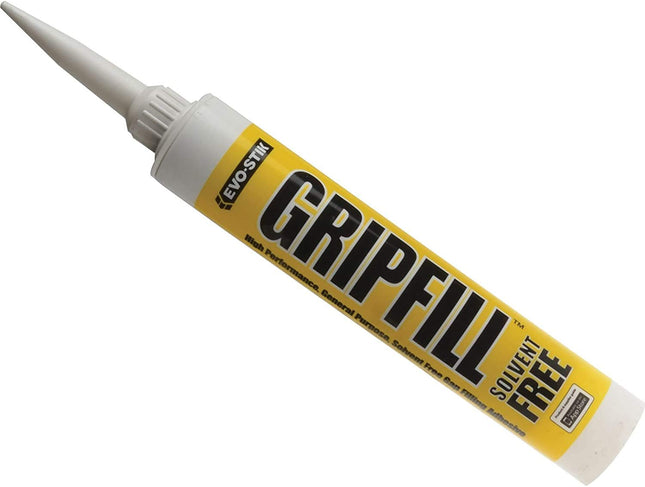 2 x Evo-Stik 30812124 350ml Gripfill Yellow Solvent Free Adhesive Glue EVOGRIP