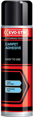 2 x Evo-Stik 30812304 500 ml Carpet Adhesive Light Amber Glue Aerosol Spray