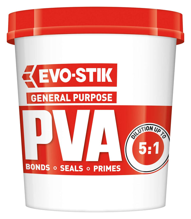 2 x 1 Litre Evo-Stik General Purpose PVA Building Adhesive Sealer Primer dustproofer Admixture 122208