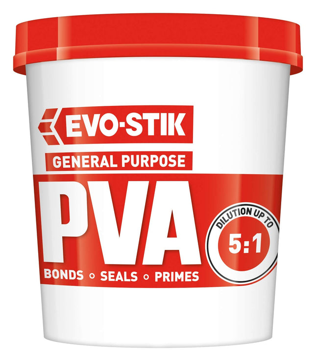 2 x 500ml Evo-Stik Super Evo-Bond PVA building adhesive sealer primer dustproofer admixture 122000