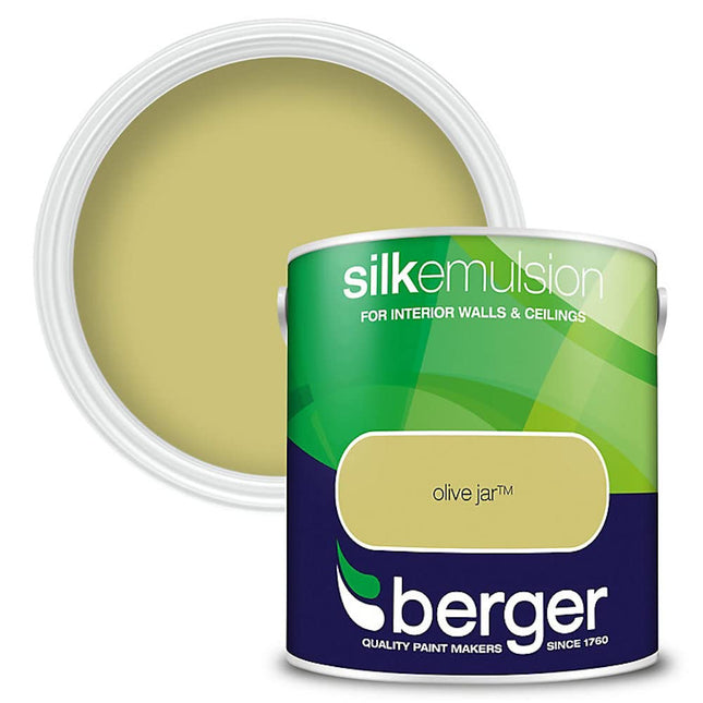 Berger 2.5L Silk Emulsion Olive Jar