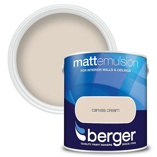 Berger Matt Emulsion 2.5L Canvas Cream (748780)