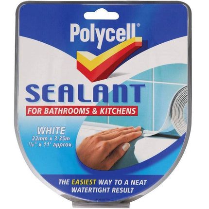 Polycell Sealant Strip Bathroom & Kitchen - White 22mm (692897)